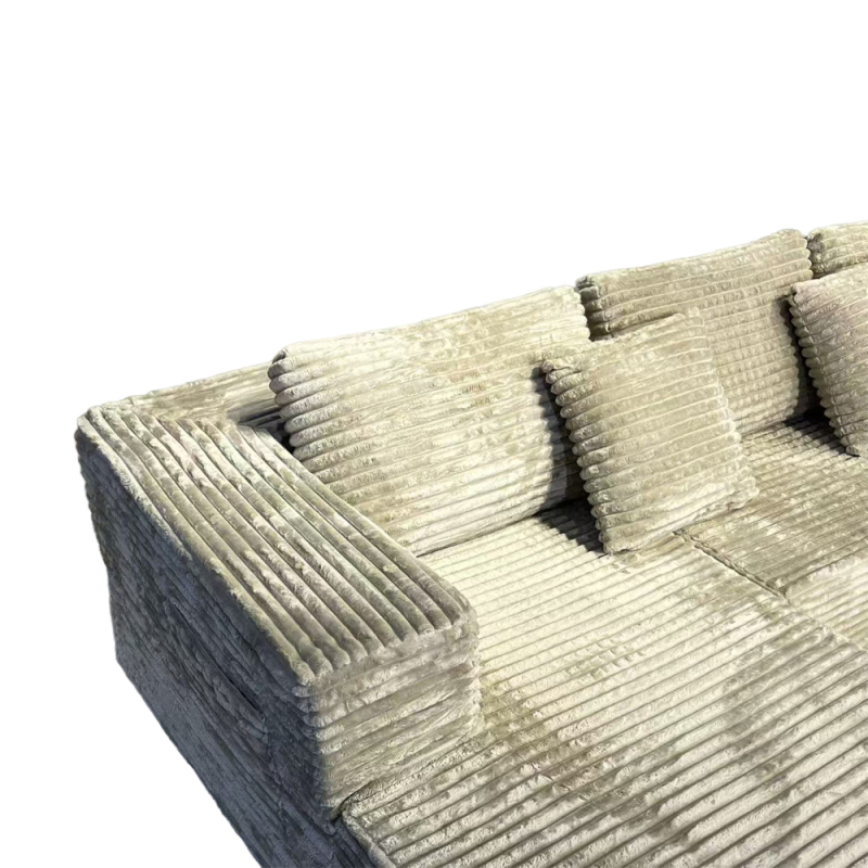 Foshan Corner Couch Home Recliner Genuine Leather L Shape Sofa with High Quality