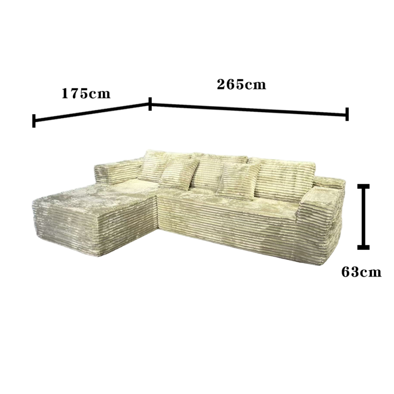 Foshan Corner Couch Home Recliner Genuine Leather L Shape Sofa with High Quality