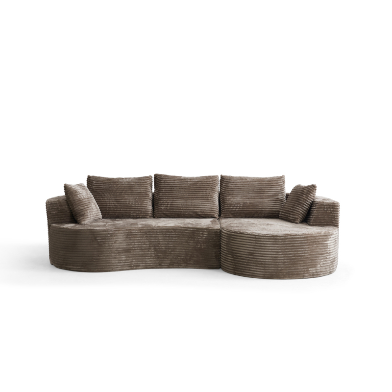 Manufacture L Shape Medium Back Leather Bed Sectional Fabric Living Room Sofa
