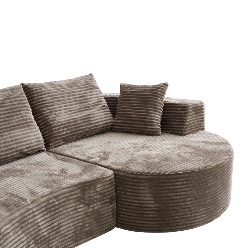 Manufacture L Shape Medium Back Leather Bed Sectional Fabric Living Room Sofa