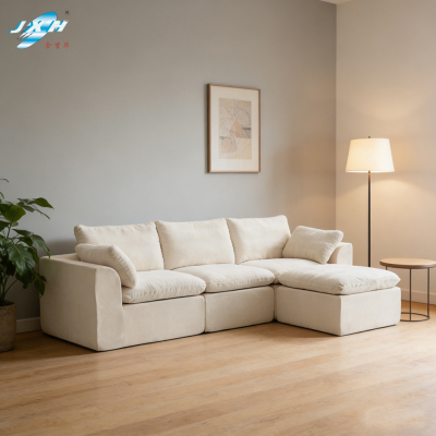Fashion Fabric New Modern Home Furniture High-Resilience Set Leisure Living Room Sofa