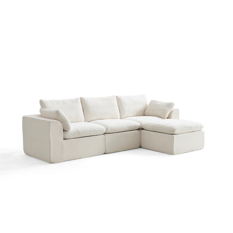 Fashion Fabric New Modern Home Furniture High-Resilience Set Leisure Living Room Sofa