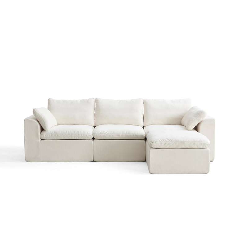 Fashion Fabric New Modern Home Furniture High-Resilience Set Leisure Living Room Sofa