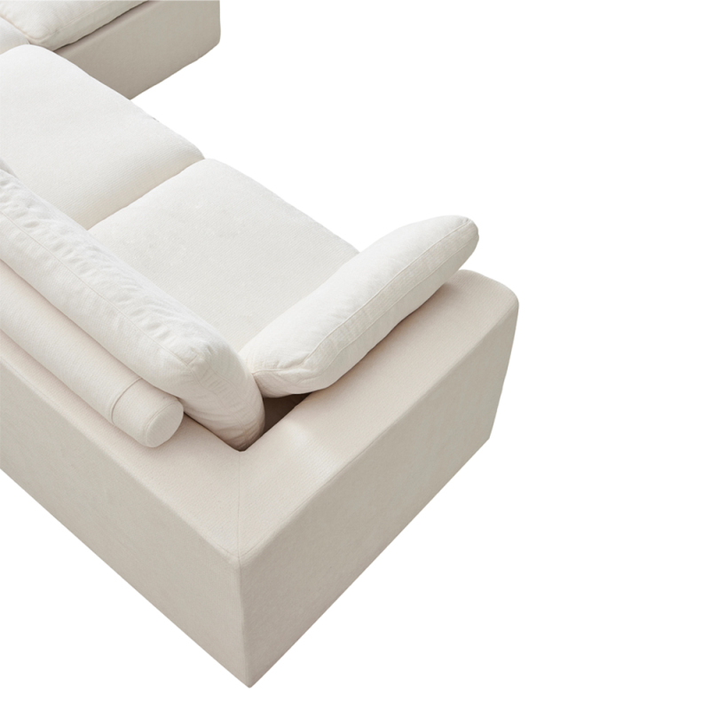 Fashion Fabric New Modern Home Furniture High-Resilience Set Leisure Living Room Sofa