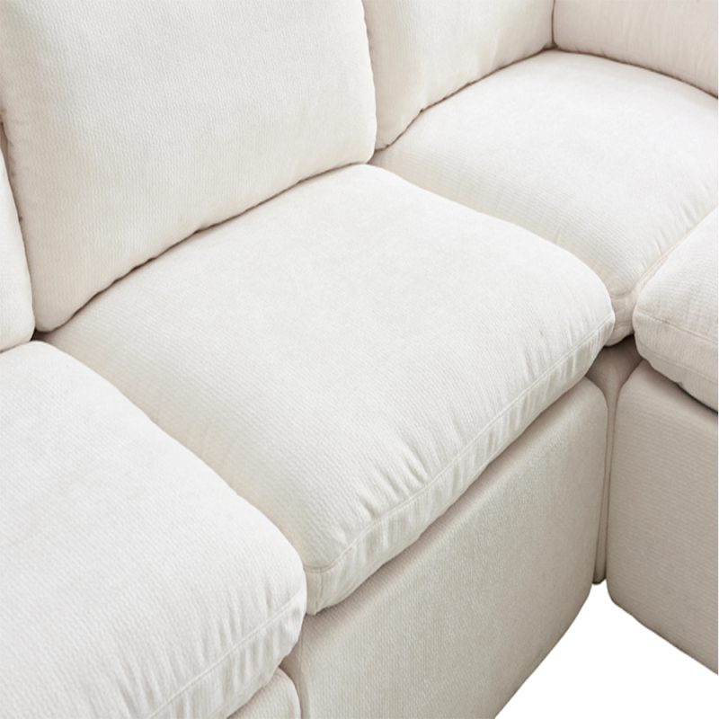 Fashion Fabric New Modern Home Furniture High-Resilience Set Leisure Living Room Sofa