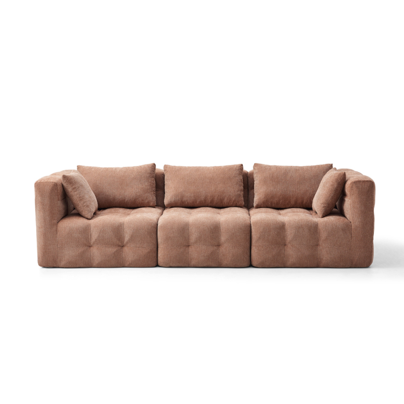 ODM New Foshan Living Room Modern Furniture Leather Fabric Sectional Set Sofa