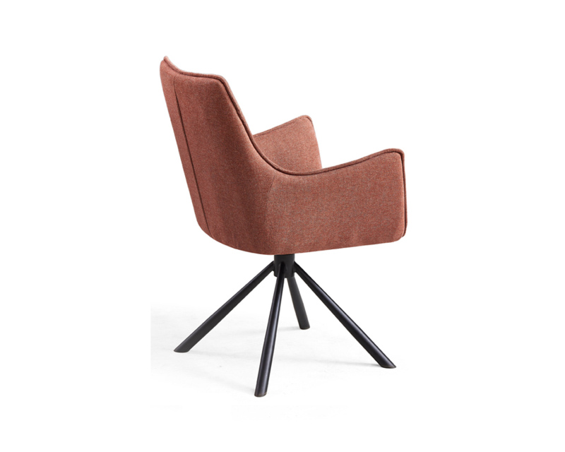 Chaises de salle à manger pivotantes modernes et rembourrées en tissu de style nordique, pour restaurant, cuisine et salle à manger