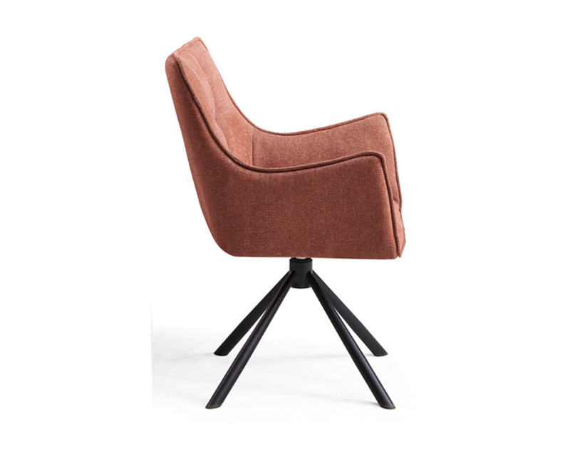 Chaises de salle à manger pivotantes modernes et rembourrées en tissu de style nordique, pour restaurant, cuisine et salle à manger