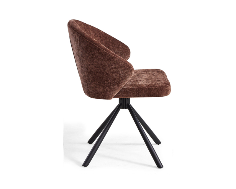 Chaise de salle à manger moderne au design nordique avec pieds en métal