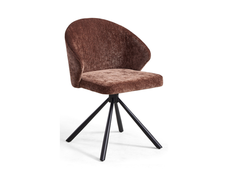 Chaise de salle à manger moderne au design nordique avec pieds en métal