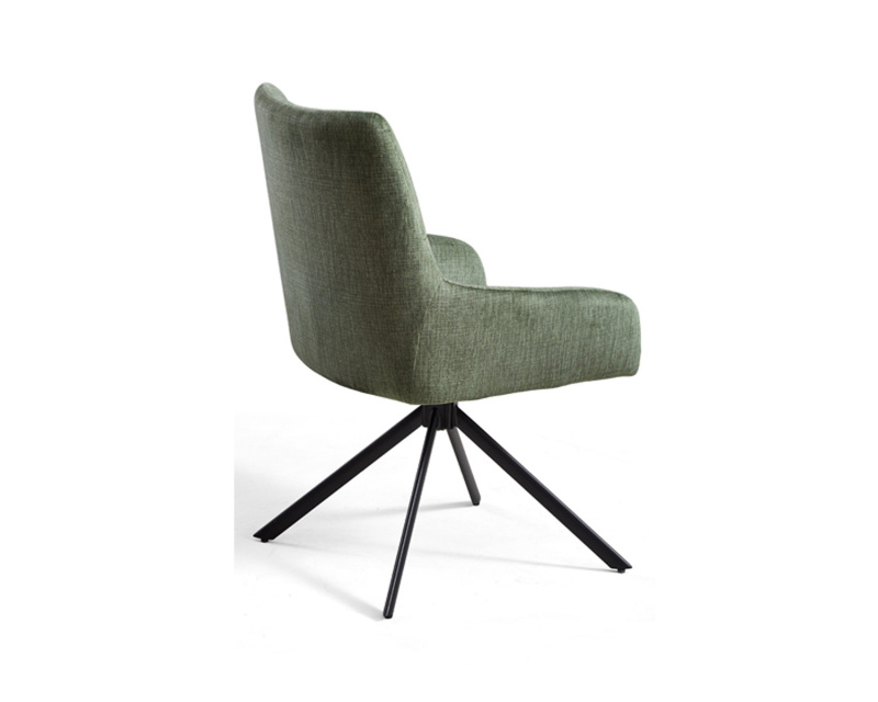 Home Furniture With Metal Legs Modern 360° Swivel Dining Chair with Armrest