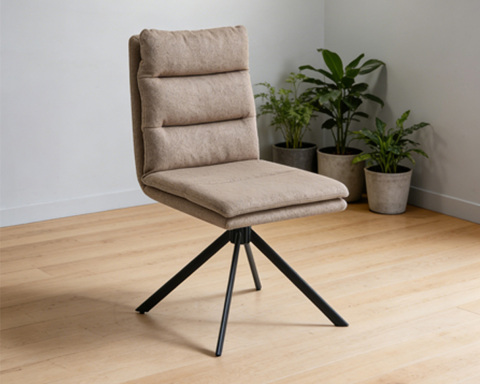 Chaise de salle à manger pivotante en velours personnalisable – Choisissez votre tissu et votre couleur