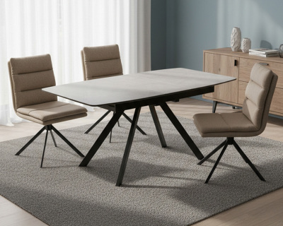 Metal Hotel Foshan Furniture Sintered Stone White Modern Retangular Dining Table Hot