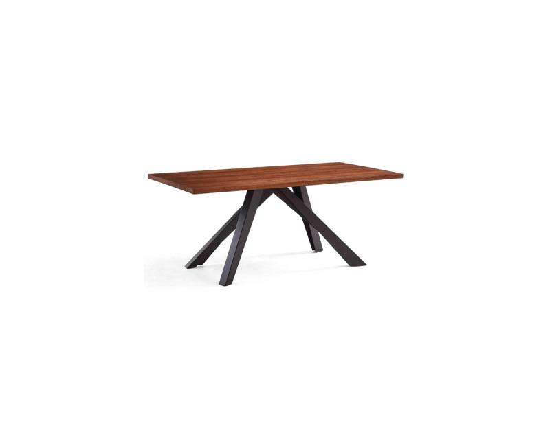 Combinaison de pieds en métal et d'une table à manger élégante