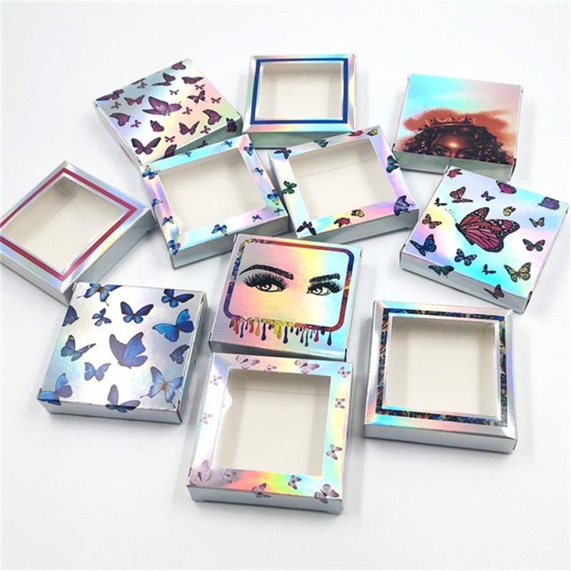Customized Logo Printing Empty 25mm Makeup Eyelashes Extension Paper Packaging Box