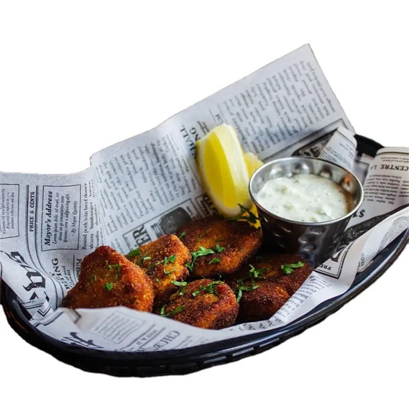 Custom printing coloured greaseproof paper food grade burger wrapping paper