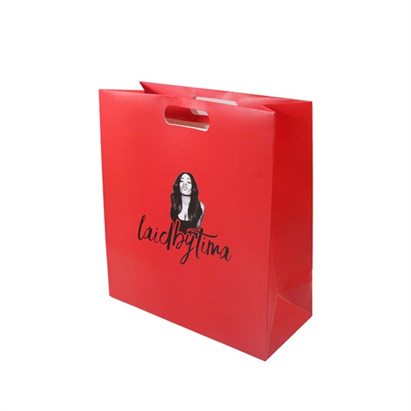 Custom shoes branded store printed custom logo paper shopping bag with logo