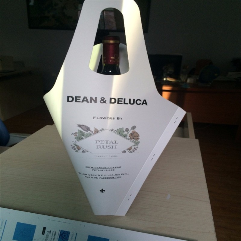 High quality Factory price customized printed flowers paper bags packaging with handle