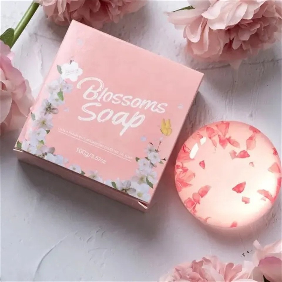 Luxury facial skin care products custom soap paper box packaging