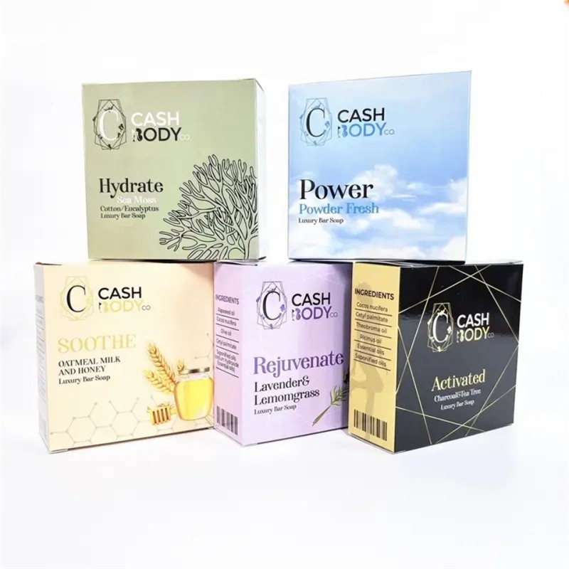 Eco friendly custom die-cut folding soap packaging paper box