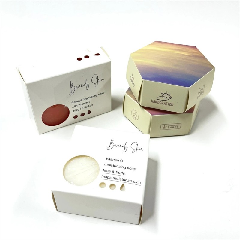 Wholesale Eco-friendly Logo Printed Custom Kraft Soap Paper Packaging Box