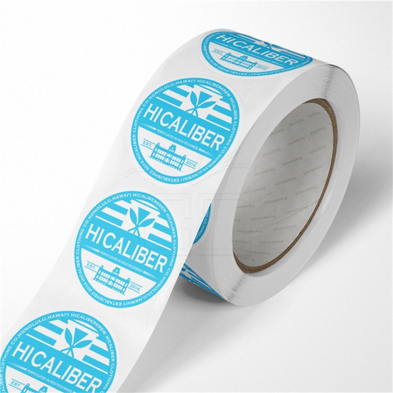 Custom Printed Hot Foil Cosmetic Bottle Makeup Round Glossy Adhesive Paper Label Sticker