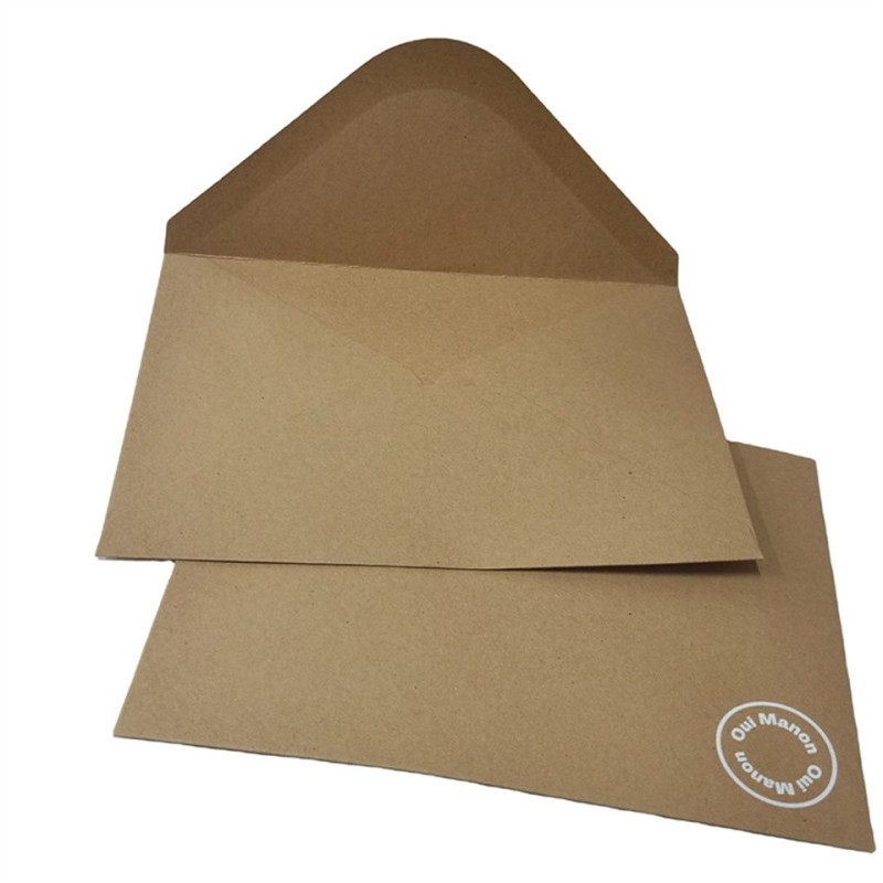 Wholesale custom logo size recyclable brown paper envelopes with logo printed