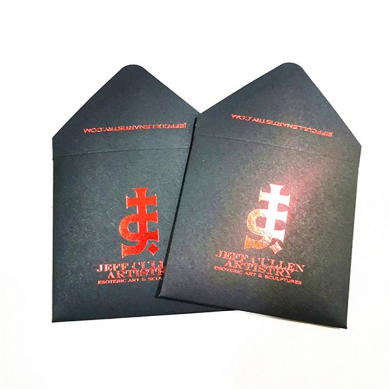 Own Brand Luxury Peal Jewelry Matt Black Small Pouch Paper Envelope Packaging