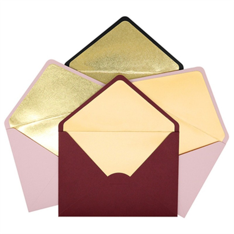 Beauty ODM glossy thank you card packaging mini paper envelope