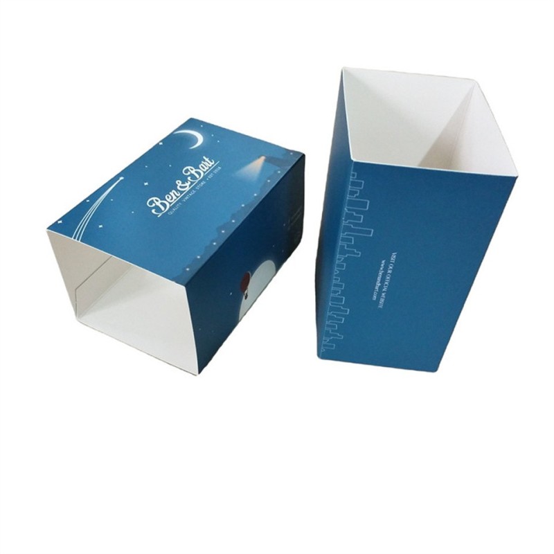 Top Quality Eco Friendly Blue Printed Coated Paper Box Sleeve Packaging