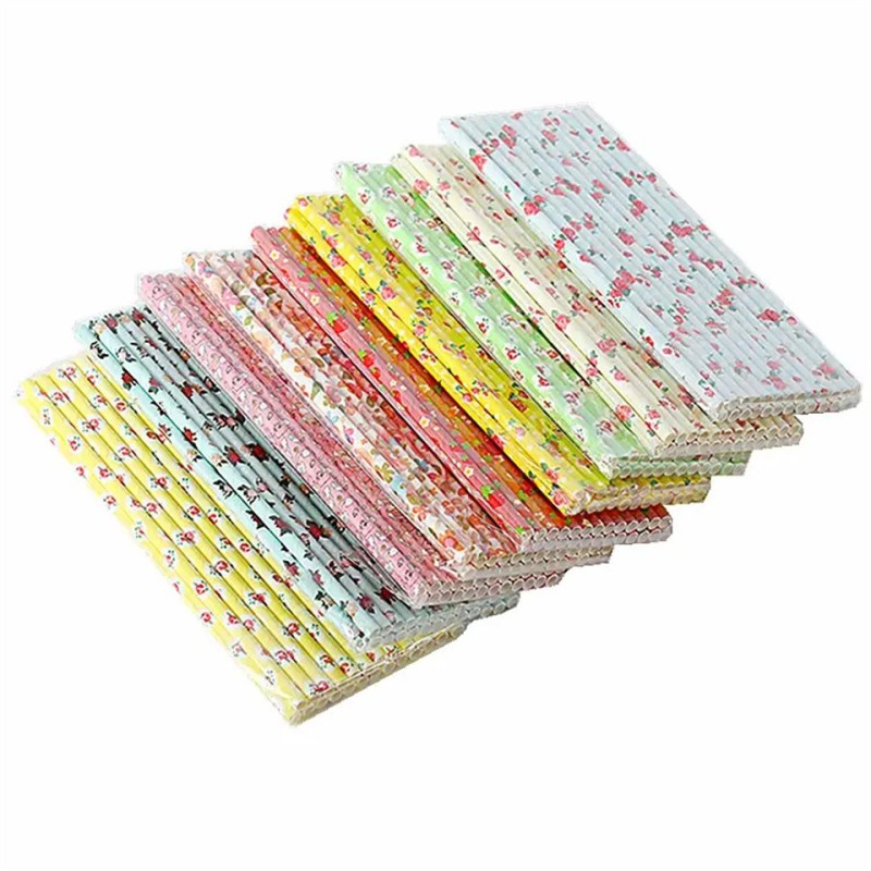 Wholesale 12mm Eco Biodegradable Party Supplies Bubble Tea Paper Straws
