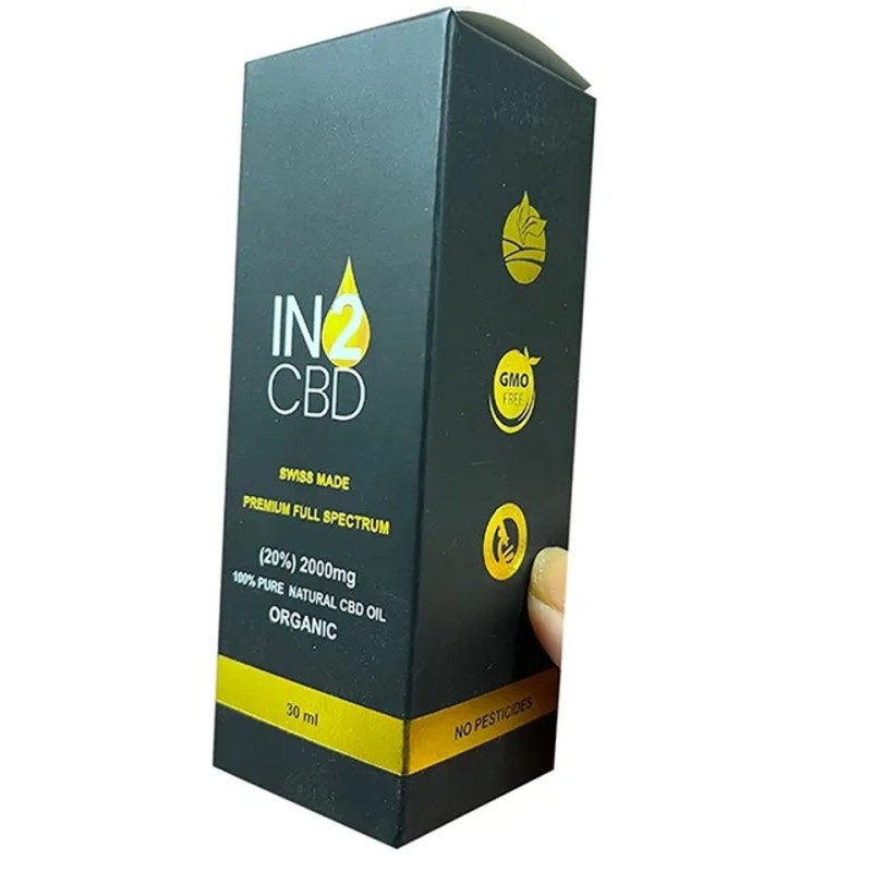Wholesale Custom Printed Hemp Essential 30ml CBD Oil Paper Packaging Box