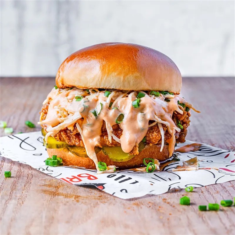 Eco-friendly Ink Printed Custom Food Packaging Burger Snack Wrapping Greaseproof Paper