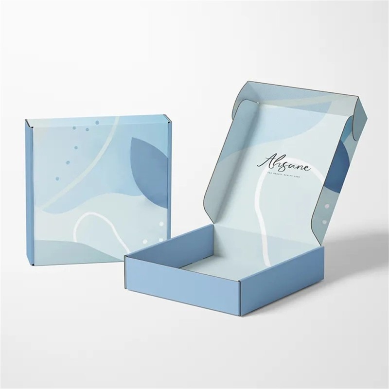 OEM Printed CMYK Sky Printing Corrugated Mailer Shipping Paper Box