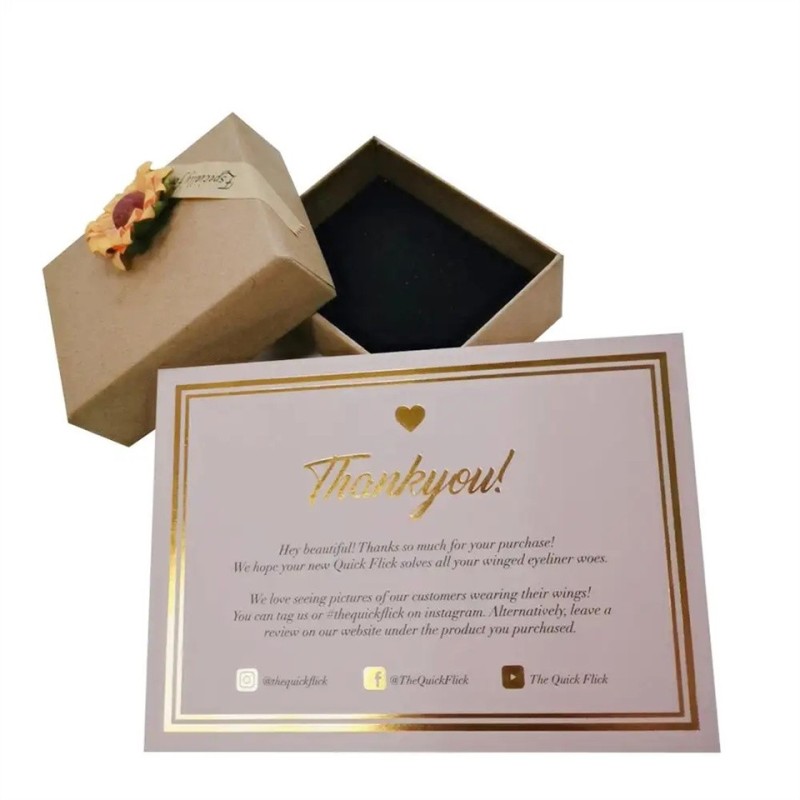 Newest design custom color business thank you paper card for thanks giving day