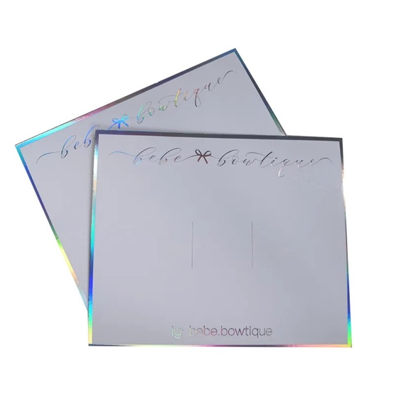 Wholesale Luxury Gold Stamping Custom Black Printed Jewelry Display Paper Card