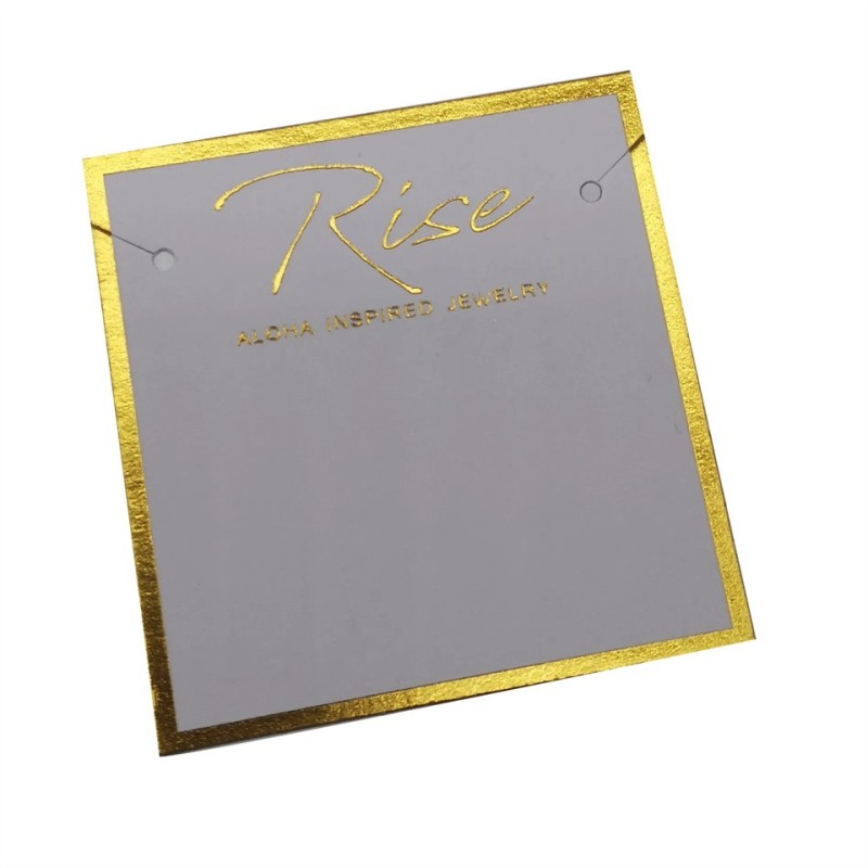 Logo printed creative soft touch fashion high quality earring jewelry display paper card