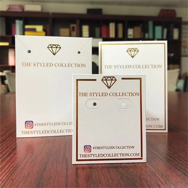 2024 Custom Logo Personalized Self Hang Jewelry Packaging Earring Display Paper Card