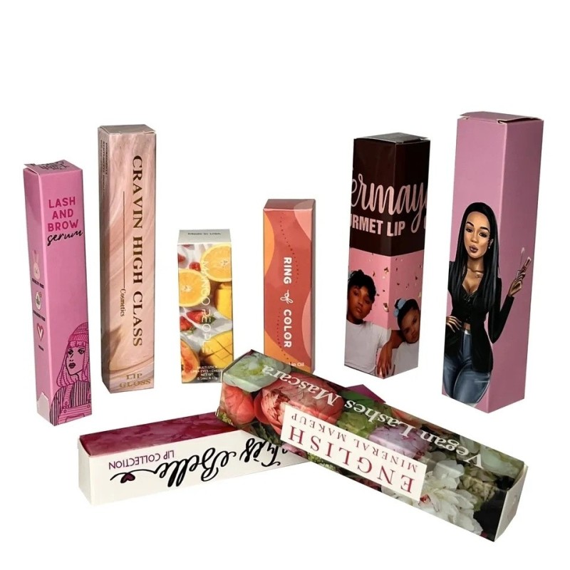 Factory wholesale price high quality custom printed lipgloss paper packaging box