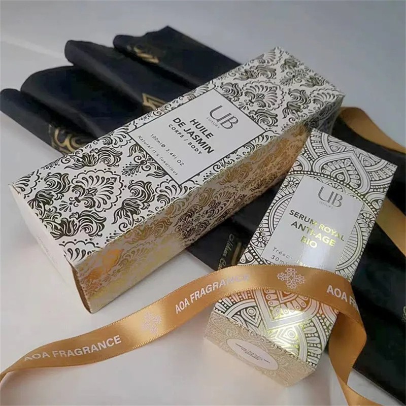 Wholesale Luxury Custom Makeup Skincare Cosmetic Essential Oil Paper Packaging Box
