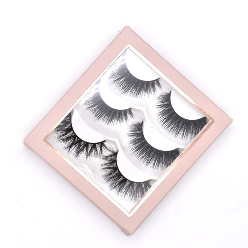 Customized luxury hologram fancy CMYK mink false eyelash extension packaging paper box