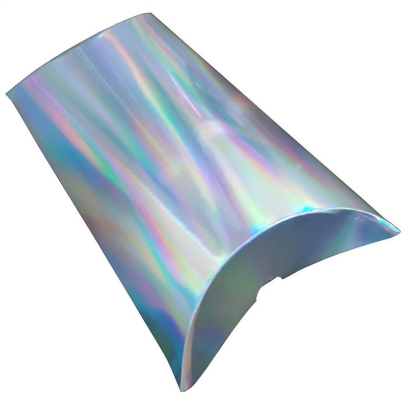 Custom fashion hologram virgin hair extension human wigs packaging pillow paper box