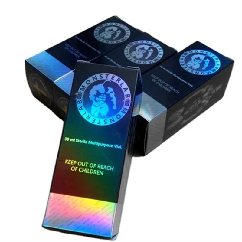 Cusomized logo UV Hologram Printed Pharmacy Medical 10ml Vial Paper Packaging Box