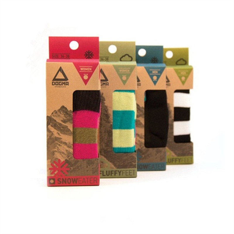 Wholesale Custom High Quality Sock Packaging Recyclable Kraft Paper Box With Window