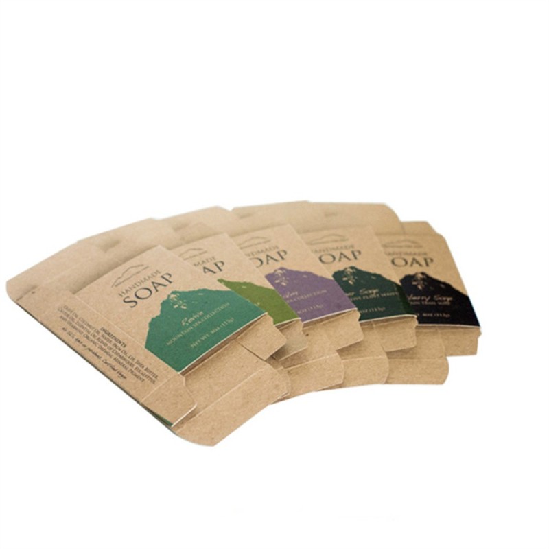 Eco-friendly custom logo printed teeth brush brown kraft paper packaging box