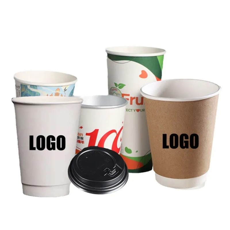 Factory new price 16oz 24oz hot drinks disposable custom double wall paper coffee cups