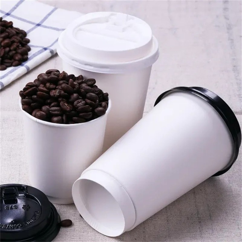 YICHEN custom printed PLA wholesale 10 12oz disposable double wall hot drink paper coffee cups