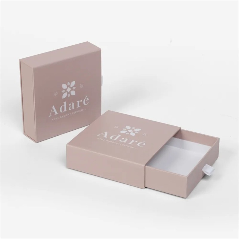 Wholesale Custom Small Pink Cardboard Jewelry Packaging Paper Drawer Gift Box