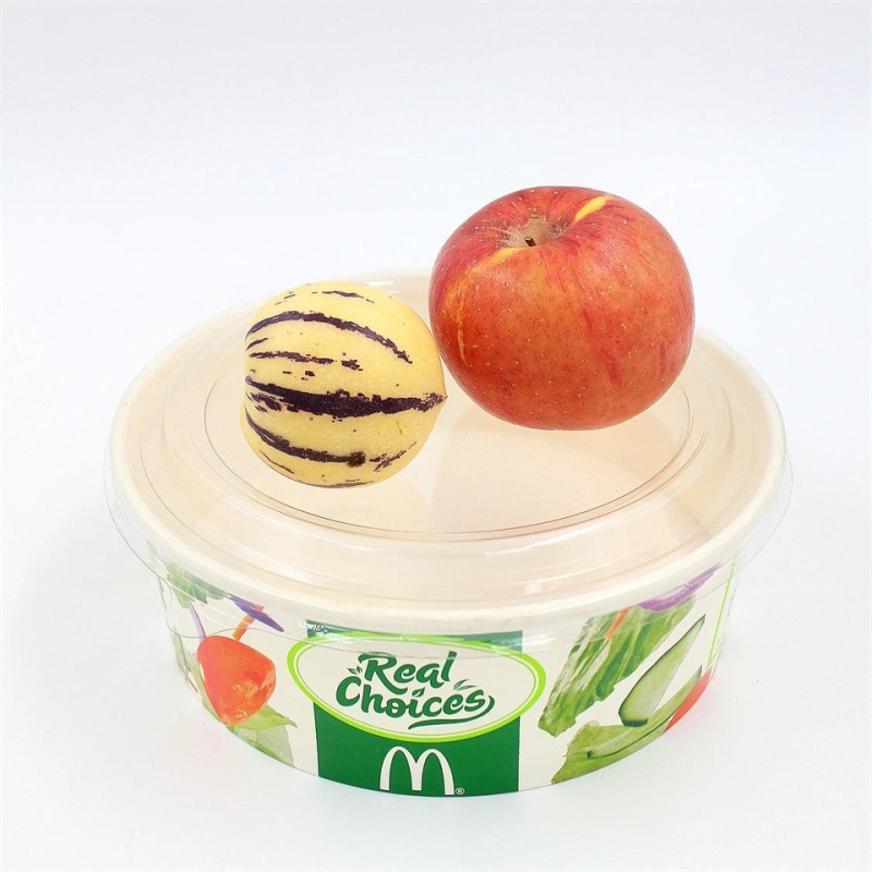 Hot Sale 100% Biodegradable Customized Printed 1000ml 16OZ Salad Kraft Paper Bowl