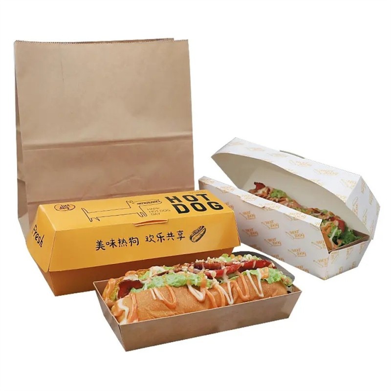 Eco-friendly Disposable Folding To Go Take Away Sushi Bento Packaging Paper Box